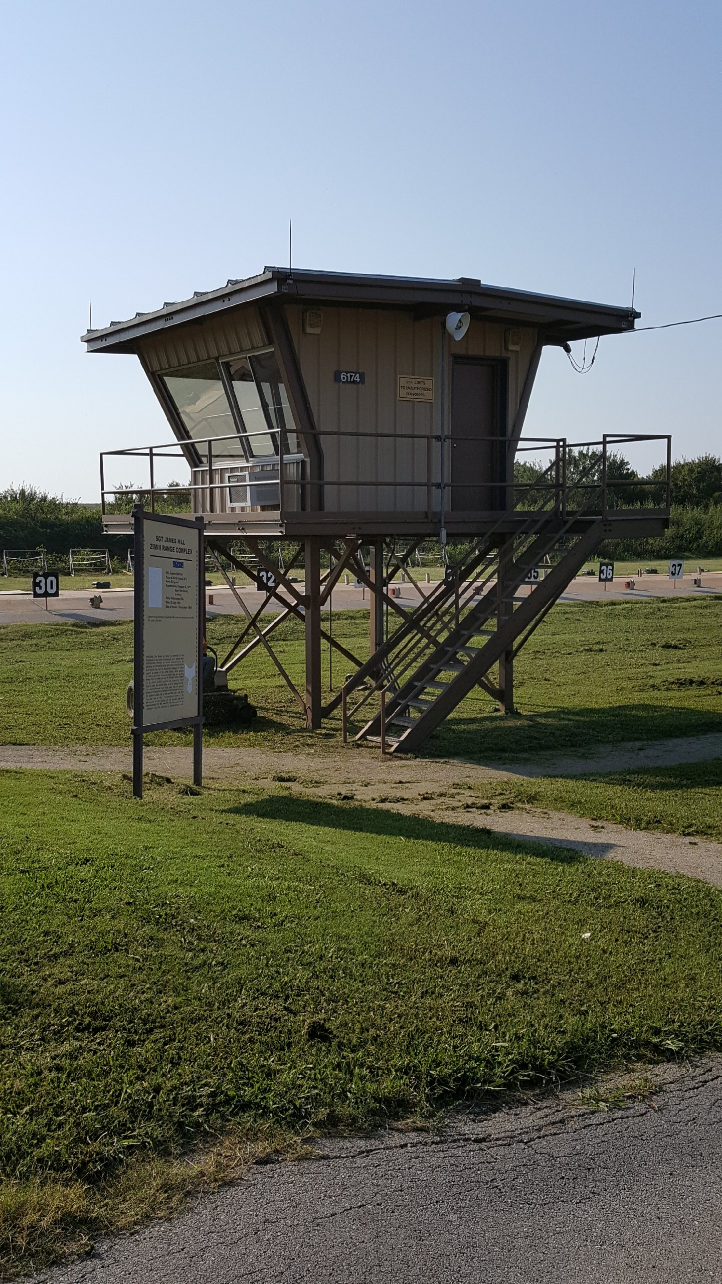 Range control tower delivered by Clear Creek Developments at Fort Sill, Oklahoma
